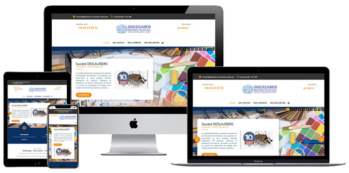 Site internet Deslauriers Rénovation et Peinture