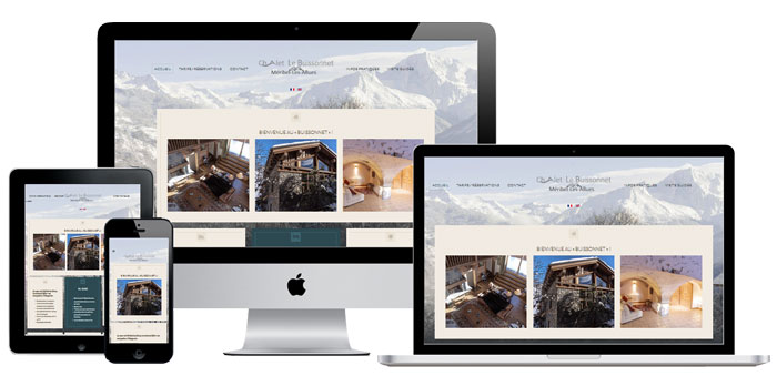 Site internet Le Buissonnet, chalet et gîte