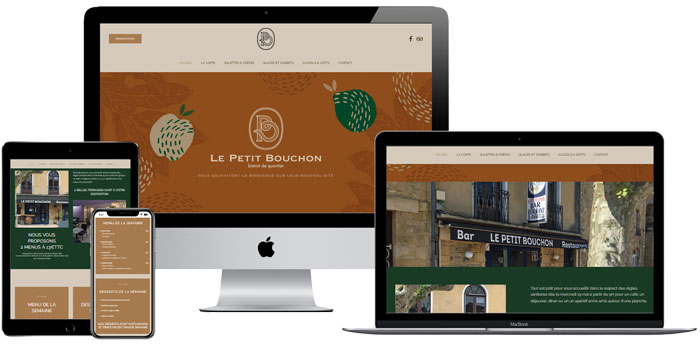 Site internet Le Petit Bouchon, restaurant à Gourdon (46)